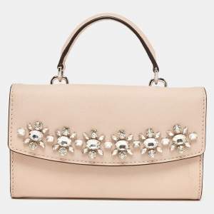 Michael Kors Old Rose Leather Jewel Ava Phone Clutch
