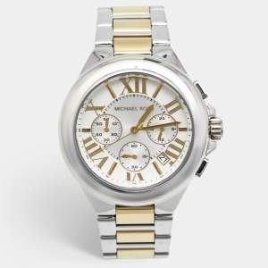 Michael Kors Silver Two Tone Stainless Steel Camille MK5653 Women's Wristwatch 43 mm