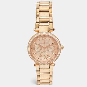 Michael Kors Champagne Rose Gold Plated Stainless Steel MK6352 Women's Wristwatch 33 mm 
