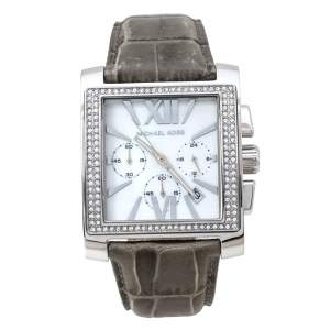 Pre Owned Michael Kors MOP Stainless Steel Uptown Glam Gia MK5674 Women's Wristwatch 37 mm