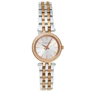 Michael Kors Silver Two Tone Stainless Steel Darci MK3298 Women's Wristwatch 26 mm 
