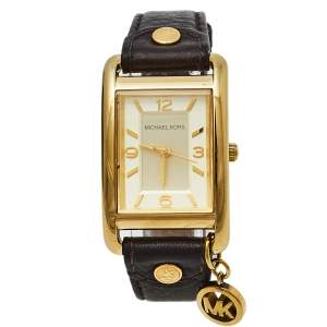 Michael Kors Gold Tone Stainless Steel Charm Jet Set MK2166 Women's Wristwatch 26 mm