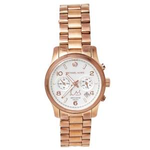 Michael Kors Silver Gold Plated Stainless Steel Limited Edition Dubai Runway MK5771 Women's Wristwatch 39 mm
