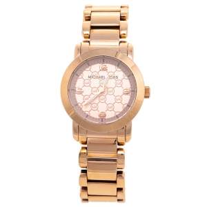 Michael Kors Rose Gold Tone Stainless Steel Runway MK3159 Women's Wristwatch 34 mm