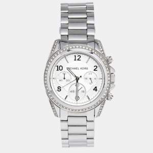 مملوكة مسبقًا Michael Kors Silver Stainless Steel Blair MK5165 Women's Wristwatch 39 mm