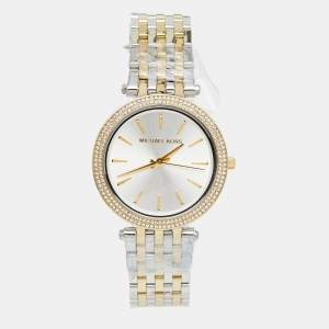 مملوكة مسبقًا ساعة يد نسائية مايكل كورس دارسي MK3215 ستانلس ستيل لونين فضية 39 مم