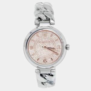 مملوكة مسبقًا Michael Kors Champagne Stainless Steel MK-3866 Women's Wristwatch 38 mm