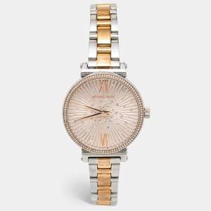 Michael Kors Champagne Two Tone Stainless Steel Sofie MK3972 Women's Wristwatch 36 mm