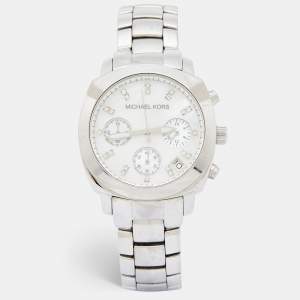 Michael Kors White Mother of Pearl Stainless Steel MK5092 Women's Wristwatch 35 mm