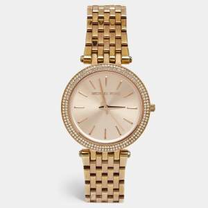Michael Kors Champagne Rose Gold Plated Stainless Steel Darci MK3192 Women's Wristwatch 39 mm 