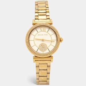 Michael Kors Opaline Gold Plated Stainless Steel Abbey MK4615 Women's Wristwatch 36 mm
