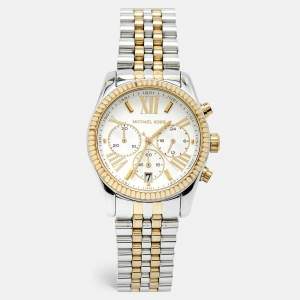 Michael Kors Silver Two Tone Stainless Steel Lexington MK5955 Women's Wristwatch 38 mm