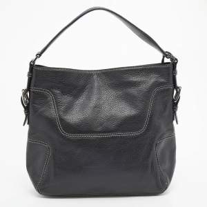 مملوكة مسبقًا حقيبة هوبو مايكل مايكل كورس بروكفيل جلد أسود كبيرة