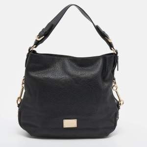 مملوكة مسبقًا حقيبة هوبو مايكل مايكل كورس بيغ فاللي جلد أسود كبيرة