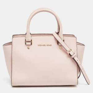 MICHAEL Michael Kors Pink Leather Medium Selma Satchel