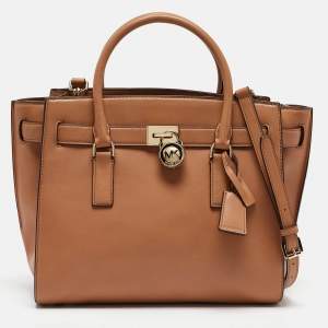 MICHAEL Michael Kors Brown Leather Hamilton Travel Tote