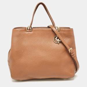 MICHAEL Michael Kors Brown Soft Leather Anabelle Zip Tote