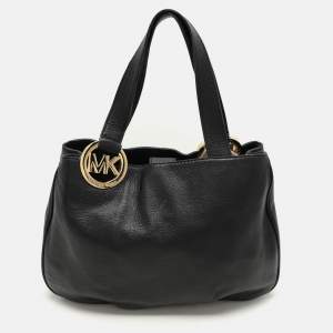 MICHAEL Michael Kors Black Leather Large Fulton Tote