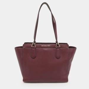 MICHAEL Michael Kors Burgundy Leather Dee Dee Convertible Tote