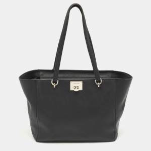 MICHAEL Michael Kors Black Leather Tina Zip Shopper Tote