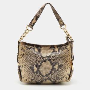 MICHAEL Michael Kors Multicolor Snakeskin Embossed Leather Hobo