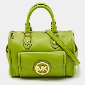 MICHAEL Michael Kors Lime Green Leather Medium Margo Satchel