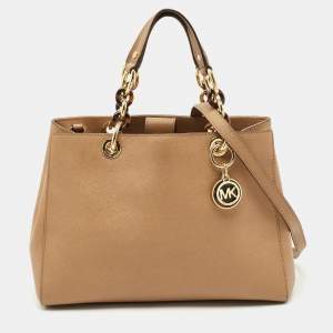 MICHJAEL Michael Kors Brown Leather Medium Cynthia Tote