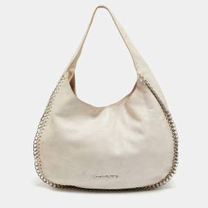 Pre Owned MICHAEL Michael Kors Chelsea Chain Light Pink Leather Hobo