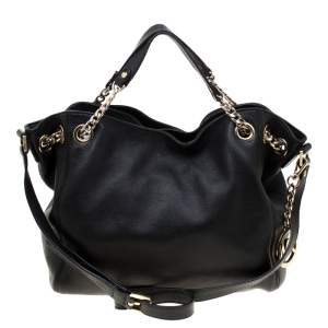 مملوكة مسبقًا حقيبة مايكل مايكل كورس سلسلة جت ست جلد سوداء