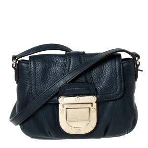 مملوكة مسبقًا MICHAEL Michael Kors Blue Leather Bridgette Crossbody Bag 