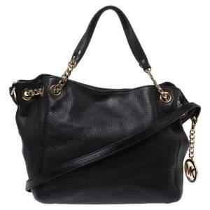 Pre Owned MICHAEL Michael Kors Black Leather Chain Shoulder Bag