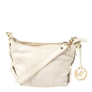 Pre Owned حقيبة كروس مايكل مايكل كورس جلد بيج فاتحة