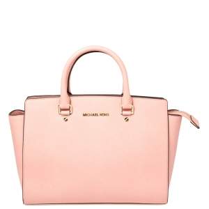 Pre Owned MICHAEL Michael Kors Pink Leather Large Selma Satchel
