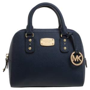 Pre Owned Michael Michael Kors Blue Leather Mini 2way Bag
