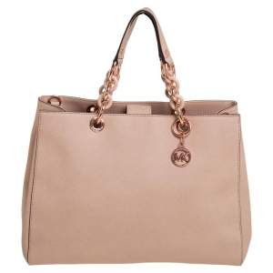MICHAEL Michael Kors Nude Pink Saffiano Leather Cynthia Tote