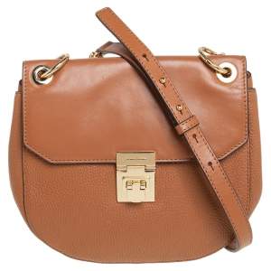 Pre Owned حقيبة كتف مايكل مايكل كورس سيسليا جلد بني فاتح