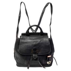MICHAEL Michael Kors Black Leather Medium Romy Backpack