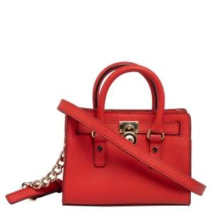 Pre Owned حقيبة كروس مايكل مايكل كورس "ميني هاميلتون" جلد أحمر