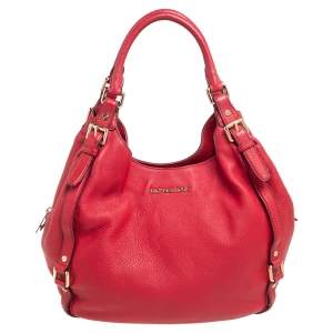 Michael Michael Kors Red Leather Bedford Hobo