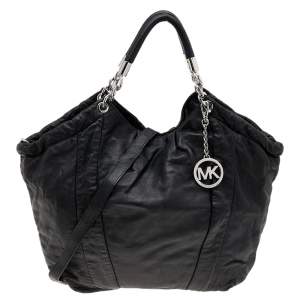 مملوكة مسبقًا حقيبة هوبو مايكل مايكل كورس جلد ناعم أسود