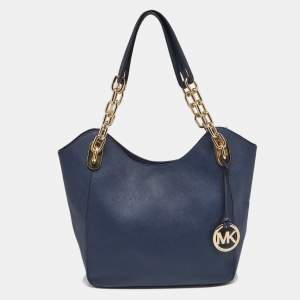 مملوكة مسبقًا حقيبة  هوبو مايكل مايكل كورس ليلي جلد زرقاء كحلية 