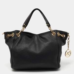 مملوكة مسبقًا MICHAEL Michael Kors Black Leather Chain Tote