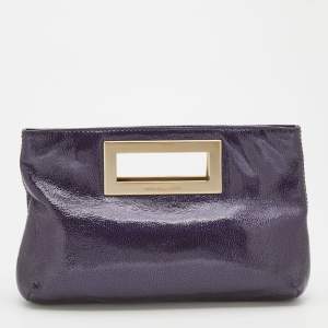 MICHAEL Michael Kors Purple/Black Patent Leather Berkley Clutch