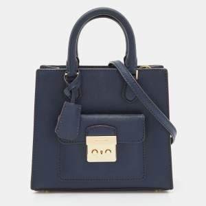 MICHAEL Michael Kors Blue Leather Mini Bridgette Tote