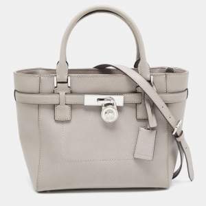 MICHAEL Michael Kors Grey Saffiano Leather Hamilton Traveler Tote