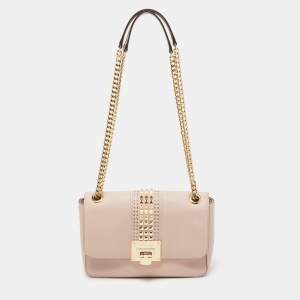 مملوكة مسبقًا Michael Michael Kors Dusty Pink Studded Leather Tina Shoulder Bag