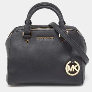 Pre Owned MICHAEL Michael Kors Black Leather Satchel