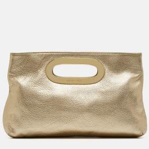 MICHAEL Michael Kors Gold Leather Berkley Clutch