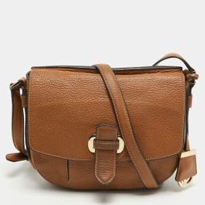 MICHAEL Michael Kors Brown Leather Flap Crossbody Bag