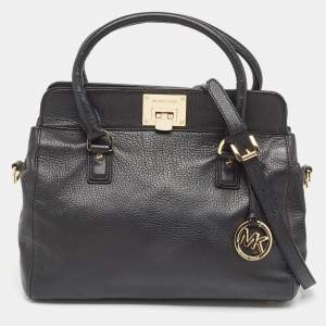 MICHAEL Michael Kors Black Leather Large Astrid Satchel